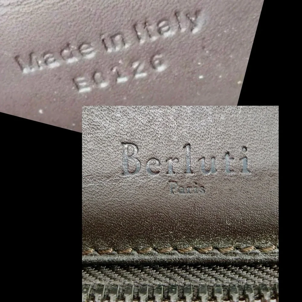 Berluti Tali Scritto Double Zip Long Wallet